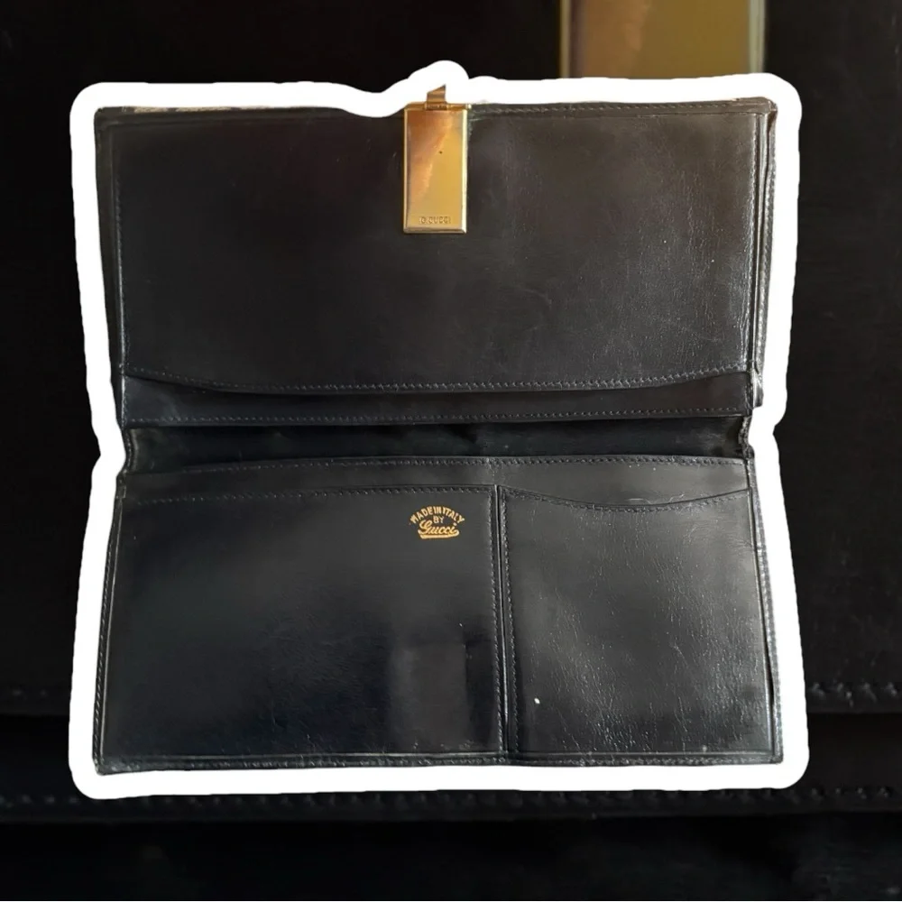 Gucci Beige GG Canvas Wallet with Red and Navy Web Stripe - Picture 6 of 9